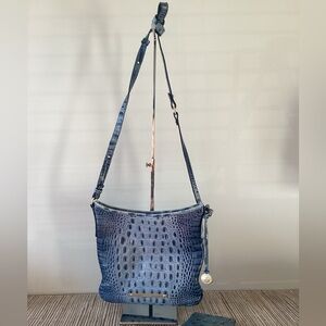 Brahmin Katie Women's  Croc Embossed Crossbody Bag Purse Bag